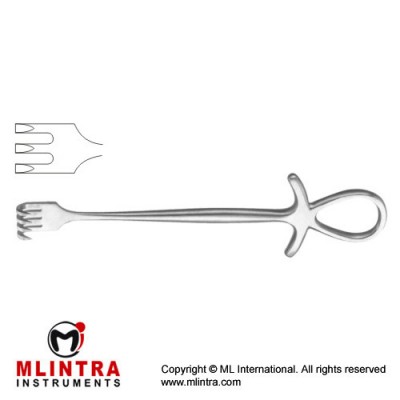 Murphy Retractor 3 Sharp Prongs Stainless Steel, 19.5 cm - 7 3/4"